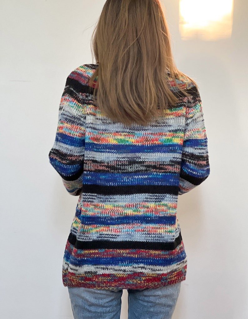 Faylinn | Women's Striped Open Front Knit Cardigan