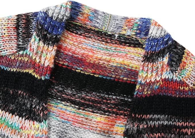Faylinn | Women's Striped Open Front Knit Cardigan