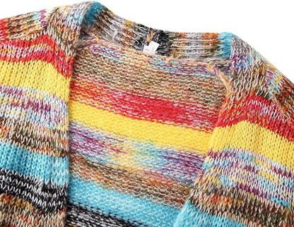Faylinn | Women's Striped Open Front Knit Cardigan