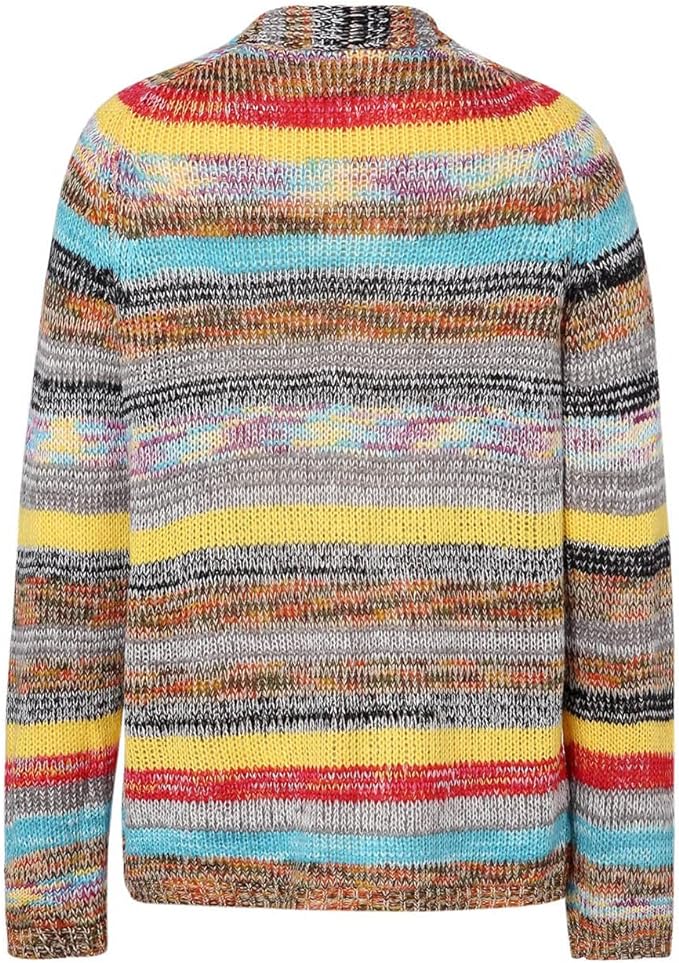 Faylinn | Women's Striped Open Front Knit Cardigan