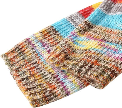 Faylinn | Women's Striped Open Front Knit Cardigan