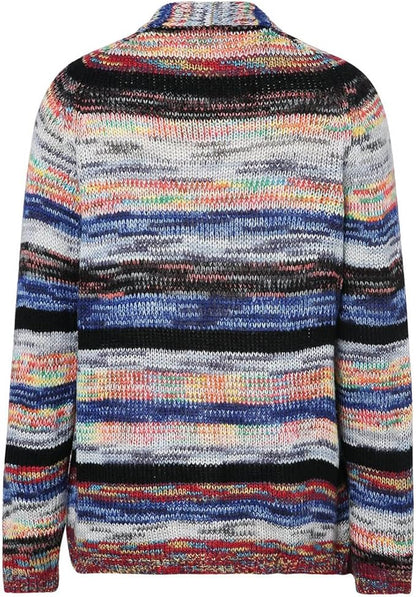 Faylinn | Women's Striped Open Front Knit Cardigan