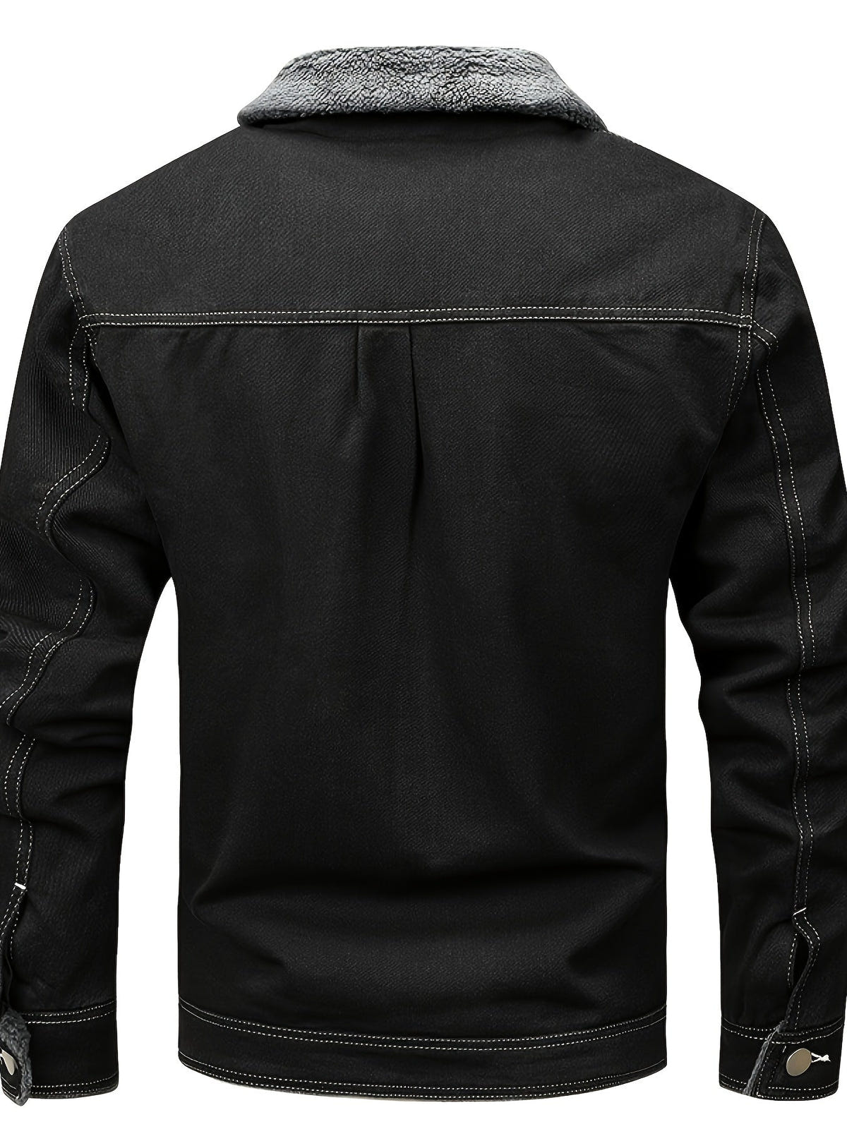 Draven | Men's Warm Fleece Lined Washed Denim Winter Jacket