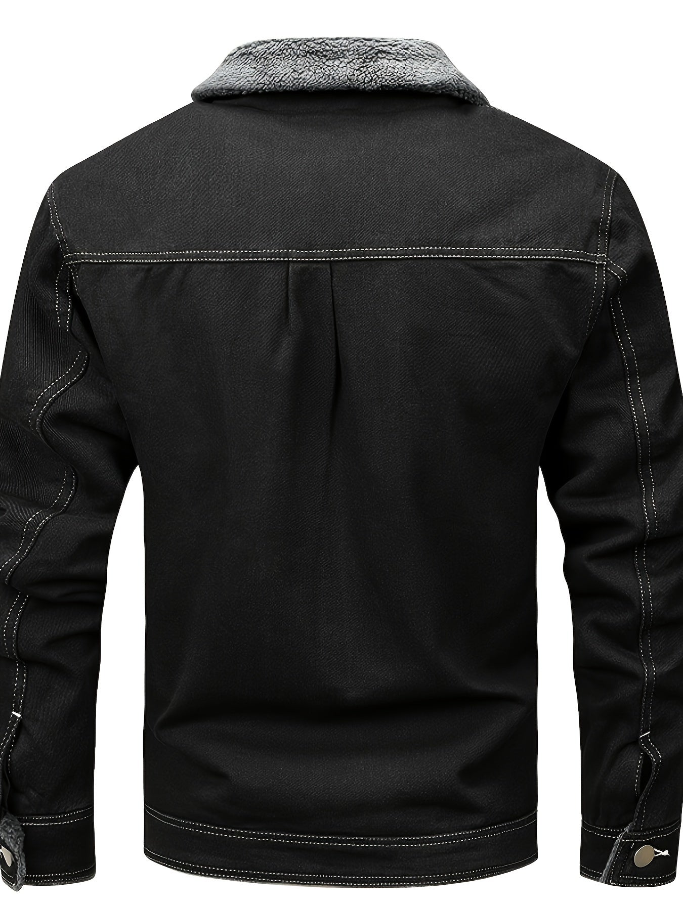 Draven | Men's Warm Fleece Lined Washed Denim Winter Jacket
