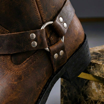 Dorian | Men's Genuine Leather Harness Square Toe Western Boot