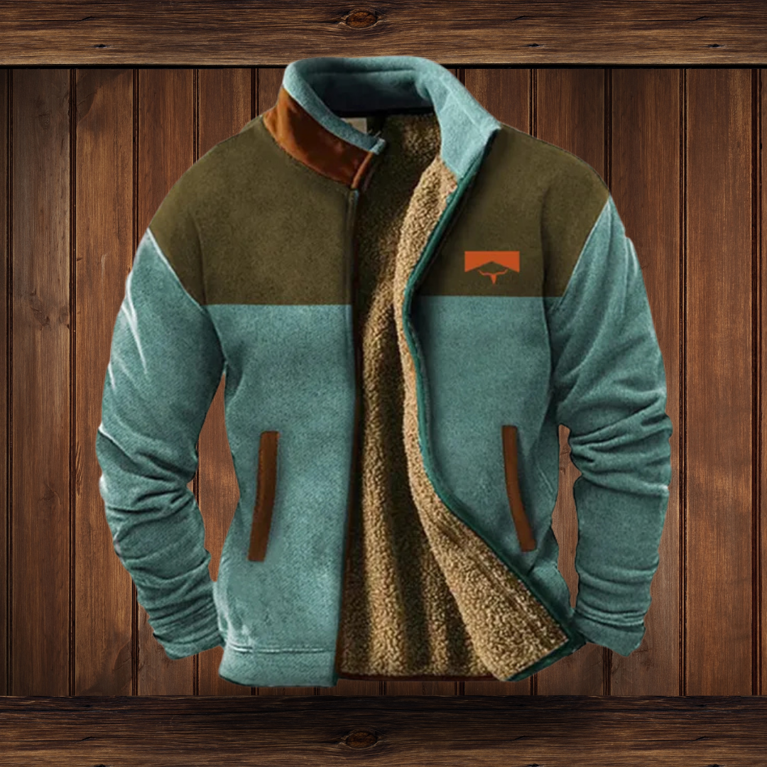 Weston | Men's Western Aztec Print Suede Bomber Jacket