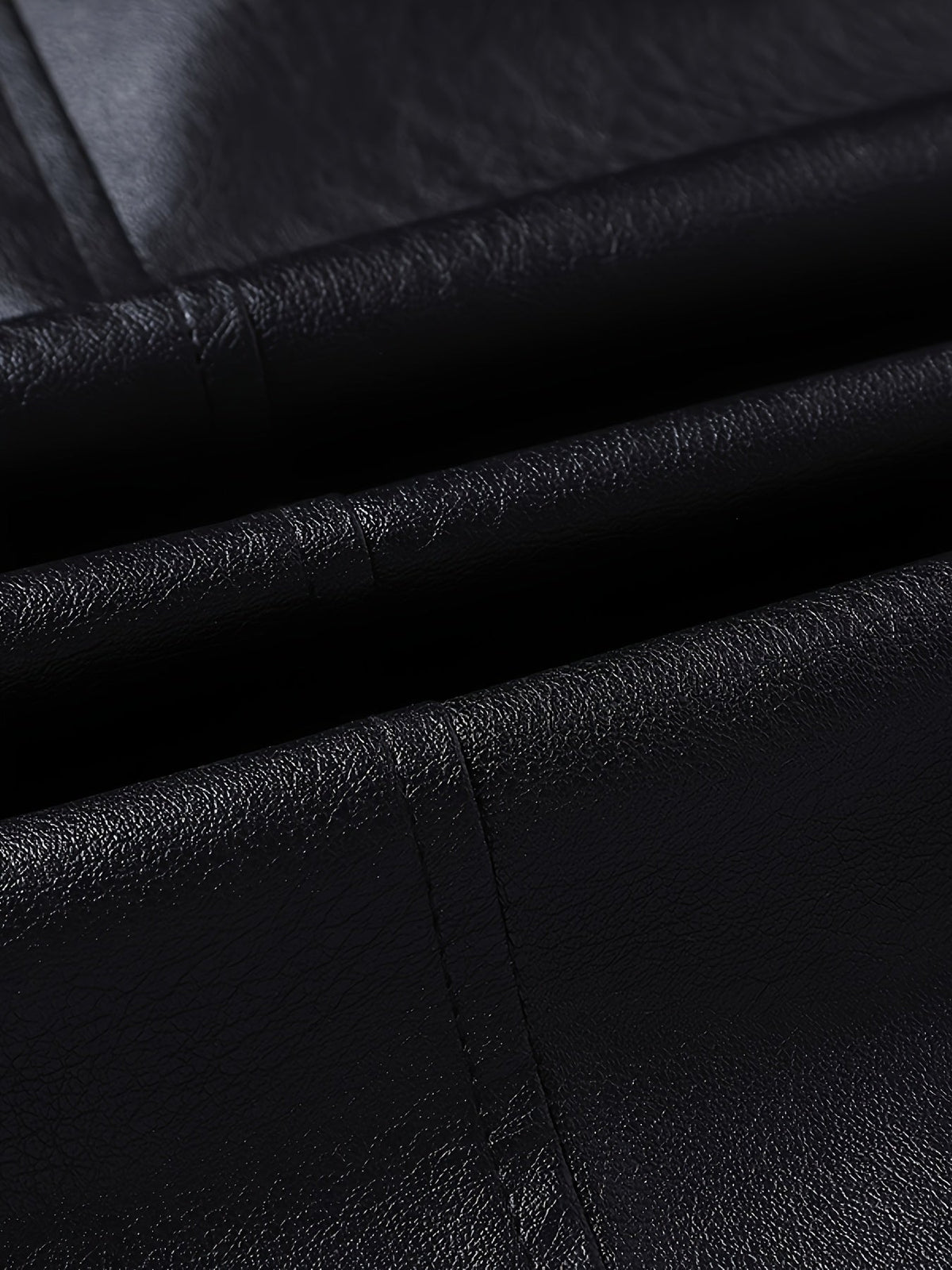 Maddox | Men's Zip Faux Leather Collared Bomber Jacket