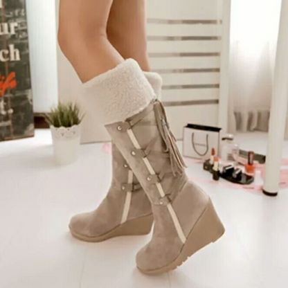 Wrenlow | Women's Fur Lined Wedge Winter Boots