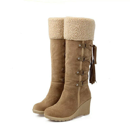 Wrenlow | Women's Fur Lined Wedge Winter Boots