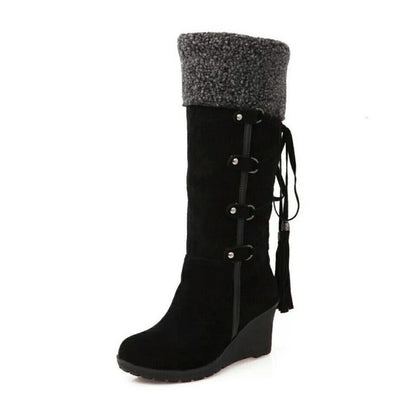 Wrenlow | Women's Fur Lined Wedge Winter Boots