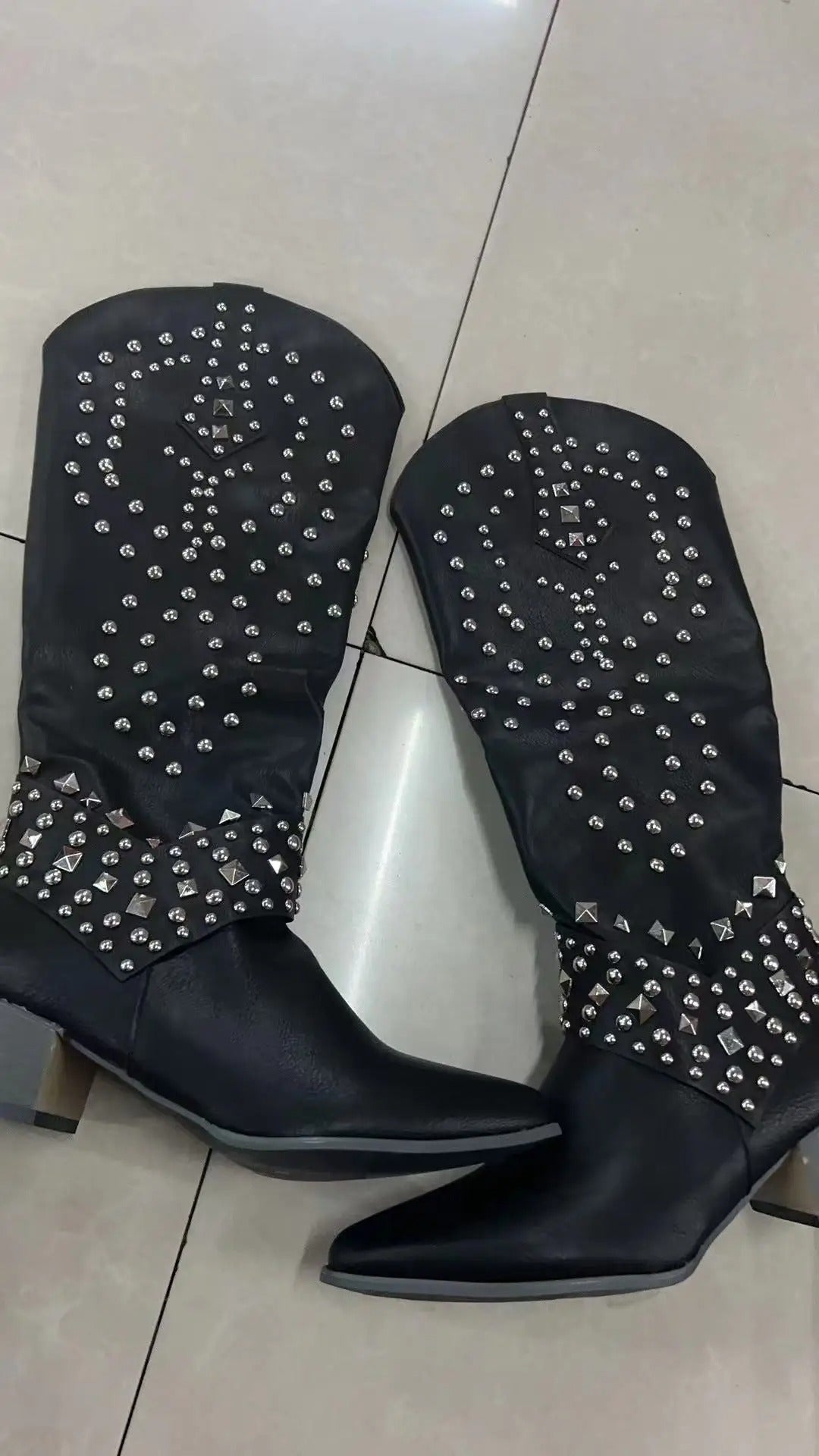 Riloh | Women's Studded Western Knee-High Cowgirl Boots