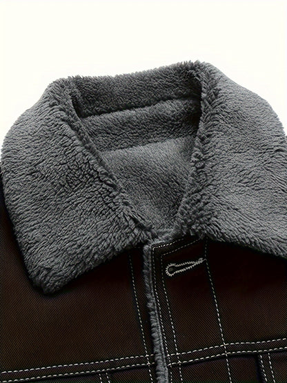Draven | Men's Warm Fleece Lined Washed Denim Winter Jacket