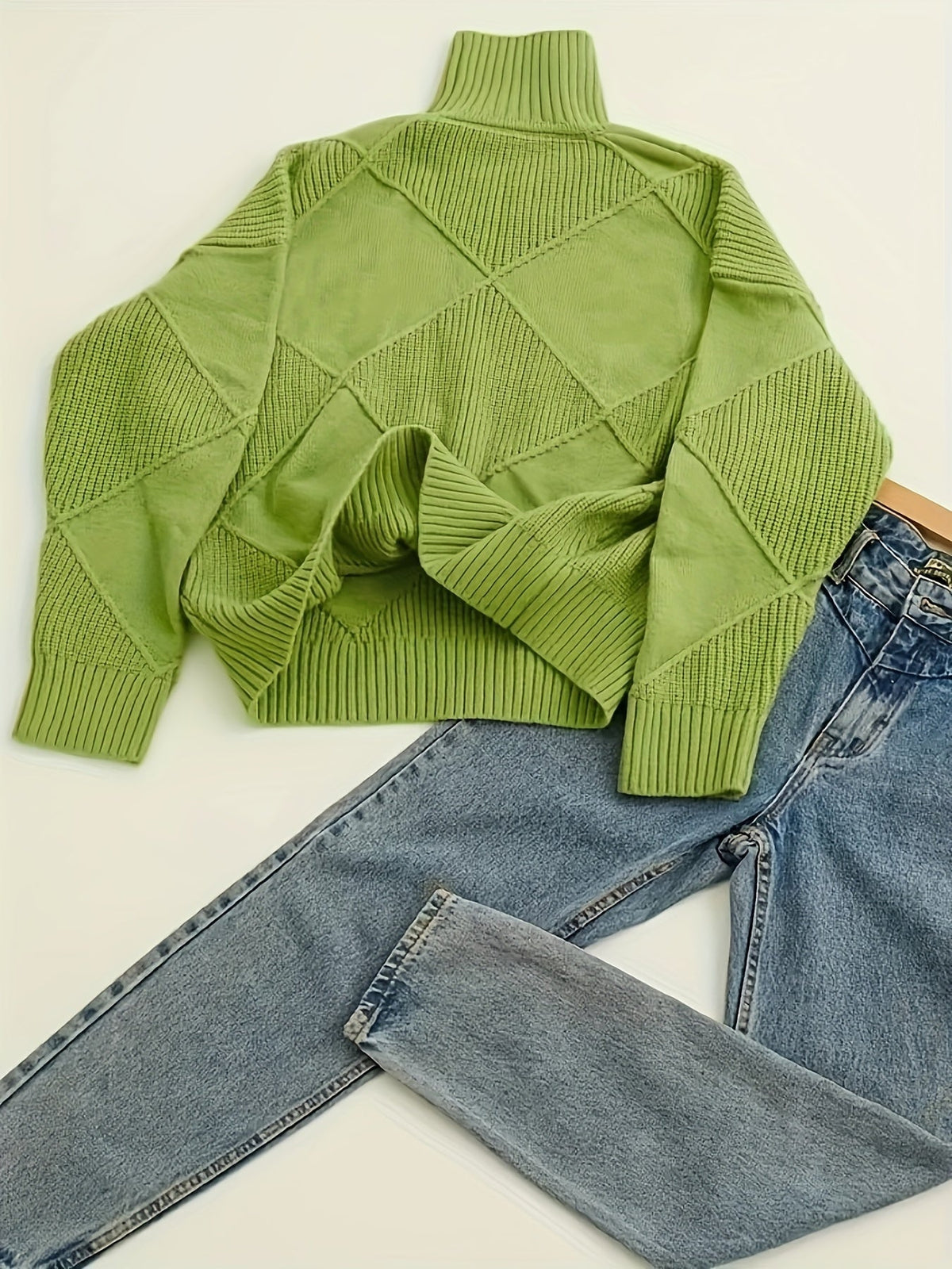 Ophira | Women's Chunky Textured Turtleneck Cable Knit Sweater