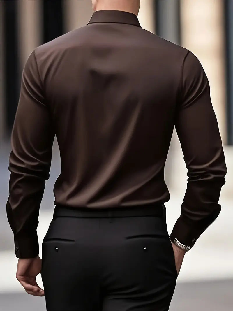 Alaric | Men's Slim Fit Long Sleeve Smart Casual Dress Shirt