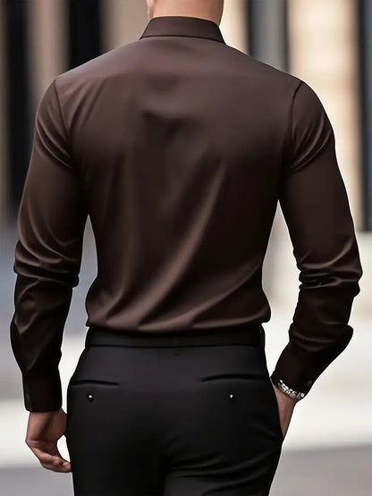Alaric | Men's Slim Fit Long Sleeve Smart Casual Dress Shirt