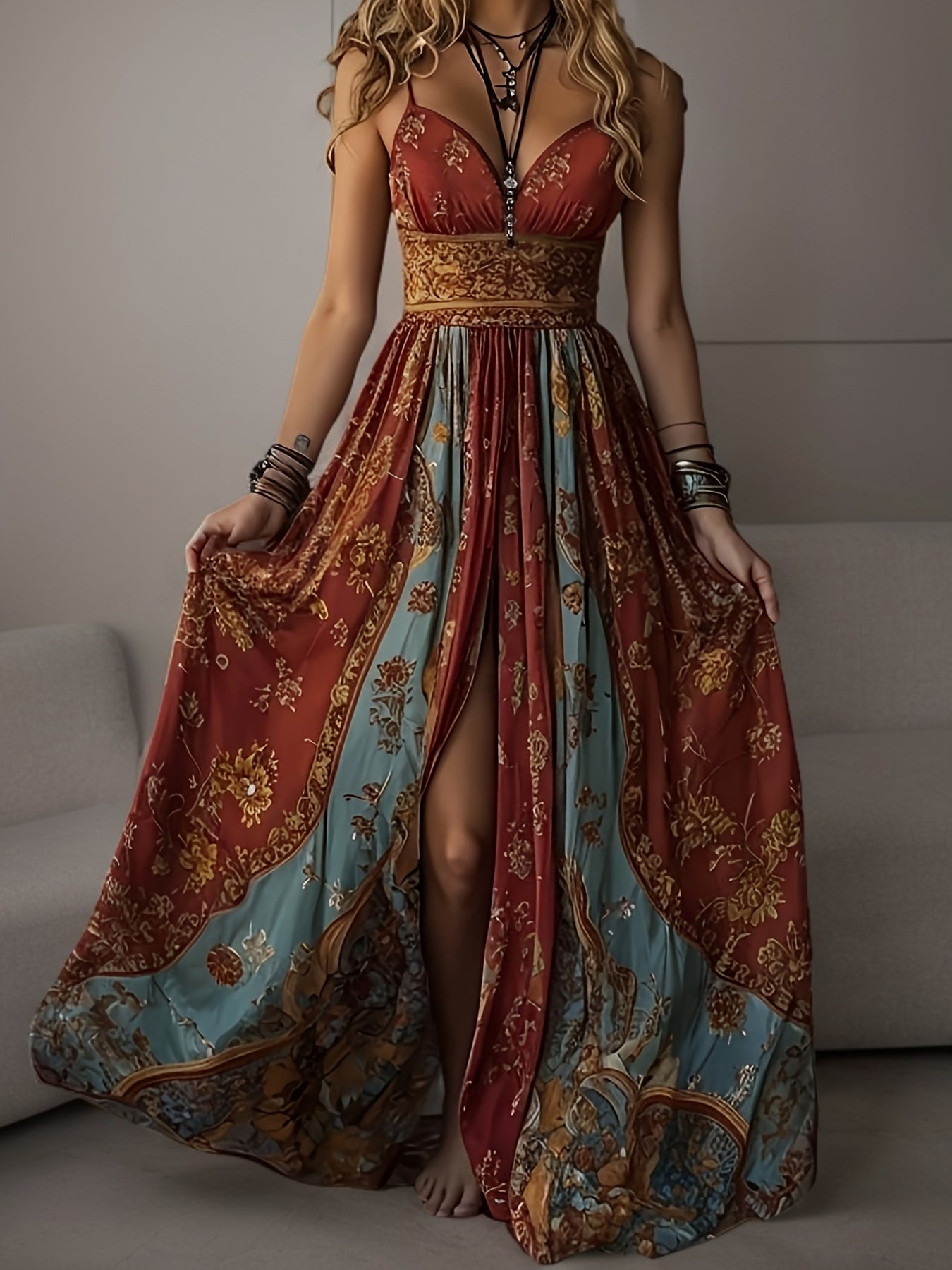 Seraphina | Women's Boho Floral Maxi Dress