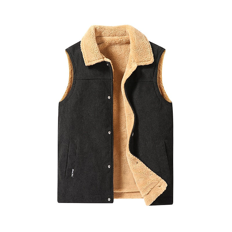 Orson | Men's Sherpa Lined Corduroy Fleece Vest