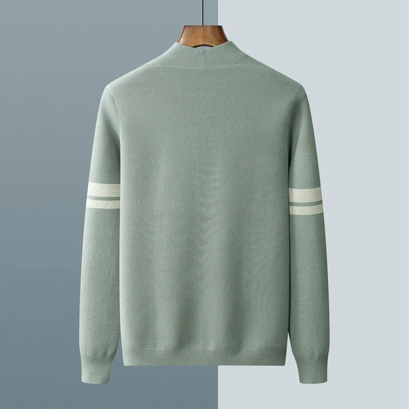 Osric | Men's Knit Striped Sleeve Open Front Cardigan