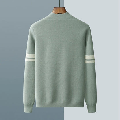 Osric | Men's Knit Striped Sleeve Open Front Cardigan