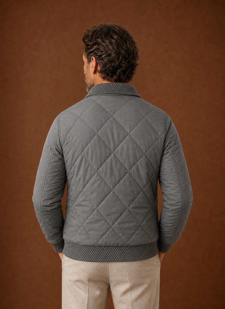 Tristan | Men's Quilted Bomber Zip-Up Casual Jacket