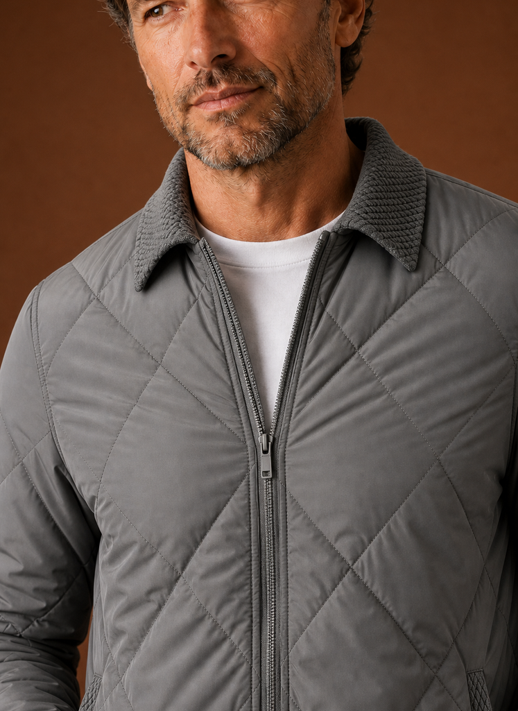 Tristan | Men's Quilted Bomber Zip-Up Casual Jacket