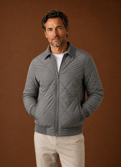 Tristan | Men's Quilted Bomber Zip-Up Casual Jacket