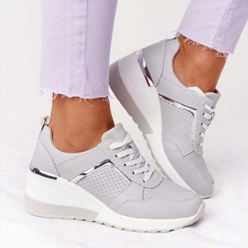 Marlowyx | Women's Wedge Lace-Up Comfort Sneaker
