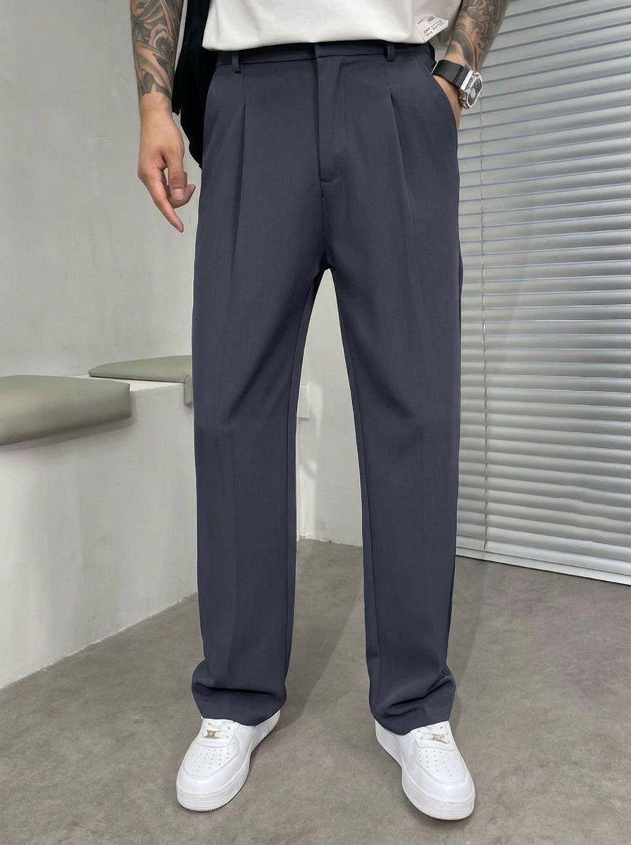 Wescott | Men's Pleated Wide-Leg Dress Pants Trousers
