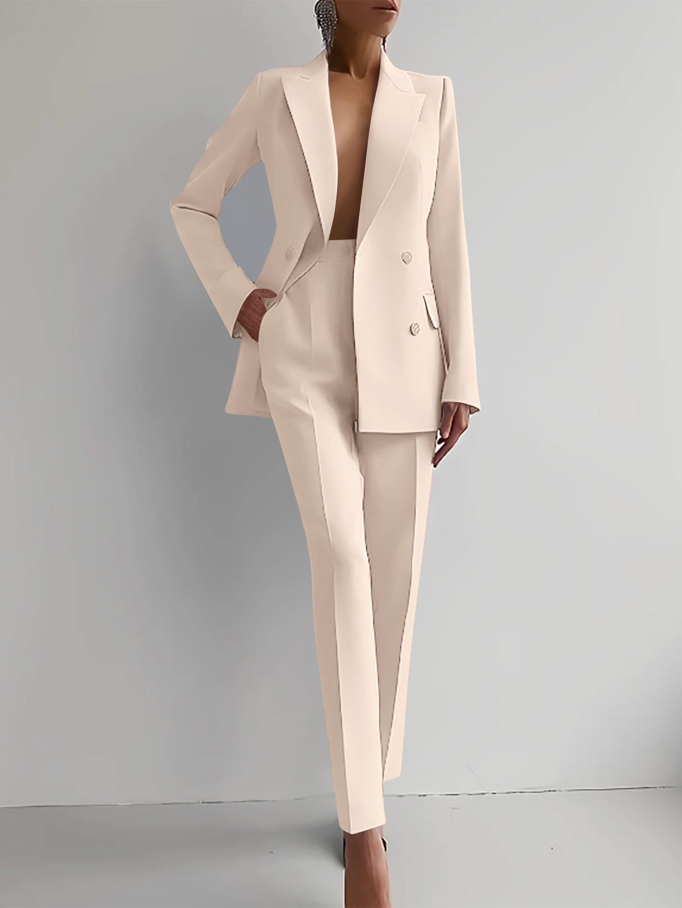 Eleonor | Women's Tailored Double-Breasted Two-Piece Suit