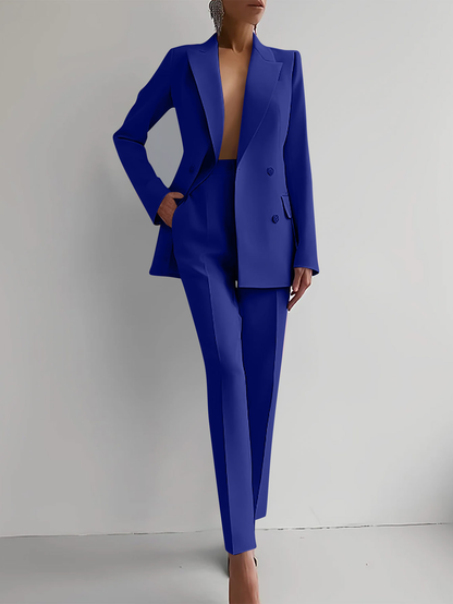Eleonor | Women's Tailored Double-Breasted Two-Piece Suit