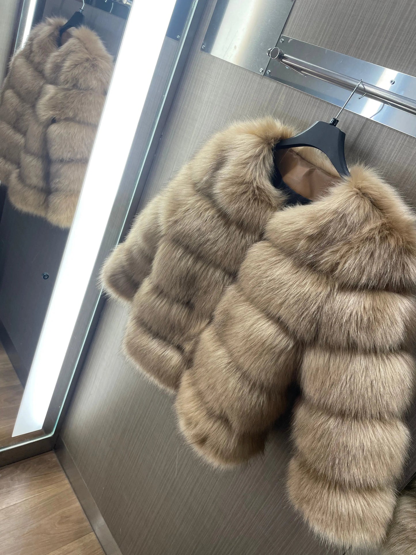 Brielle | Women's Faux Fur Cropped Voluminous Coat