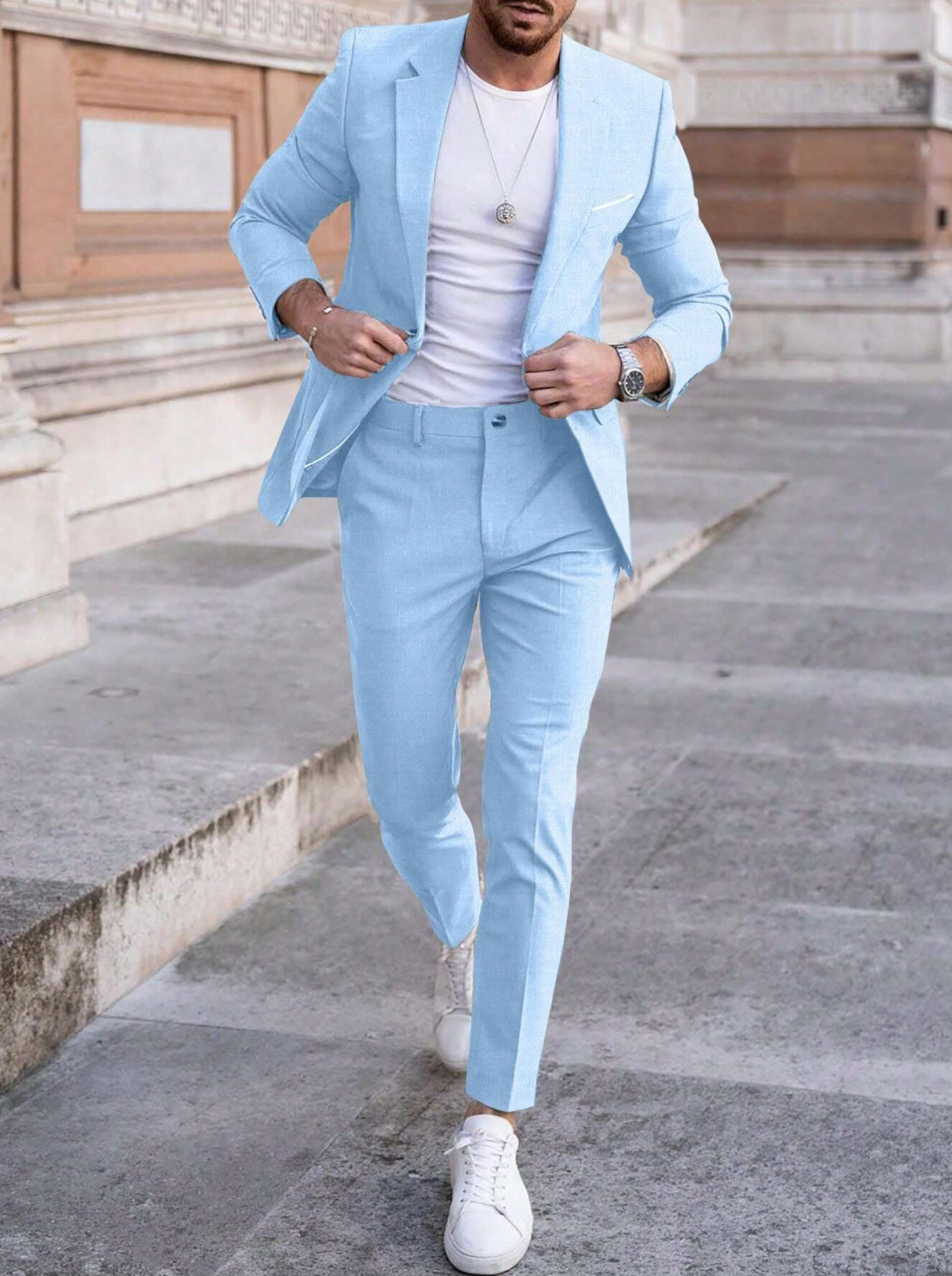 Marcus | Men's Summer Slim Fit Two Piece Suit Set