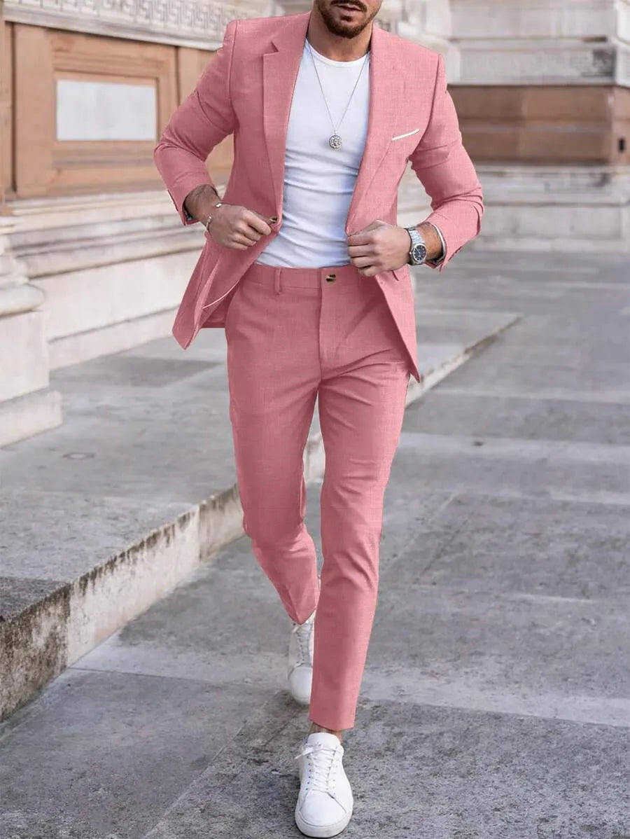 Marcus | Men's Summer Slim Fit Two Piece Suit Set