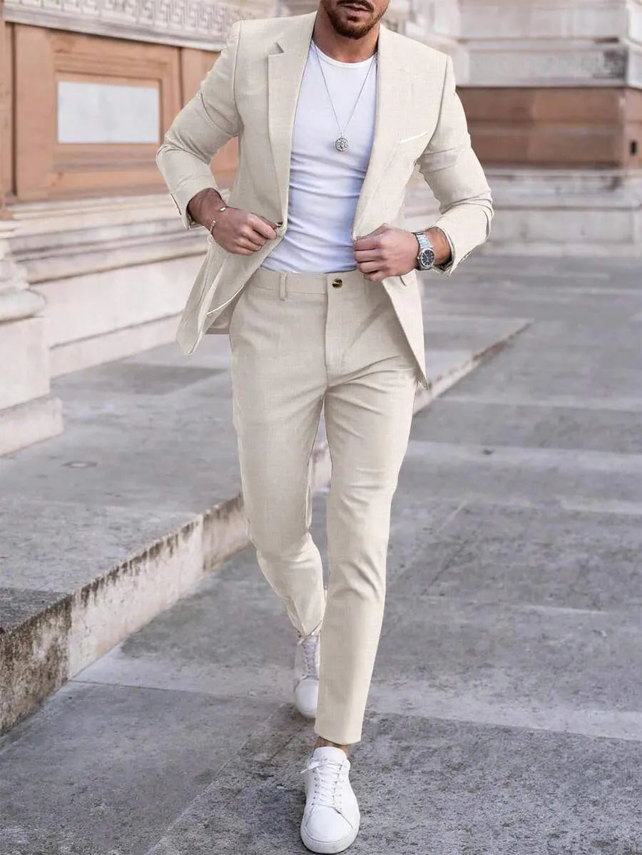 Marcus | Men's Summer Slim Fit Two Piece Suit Set