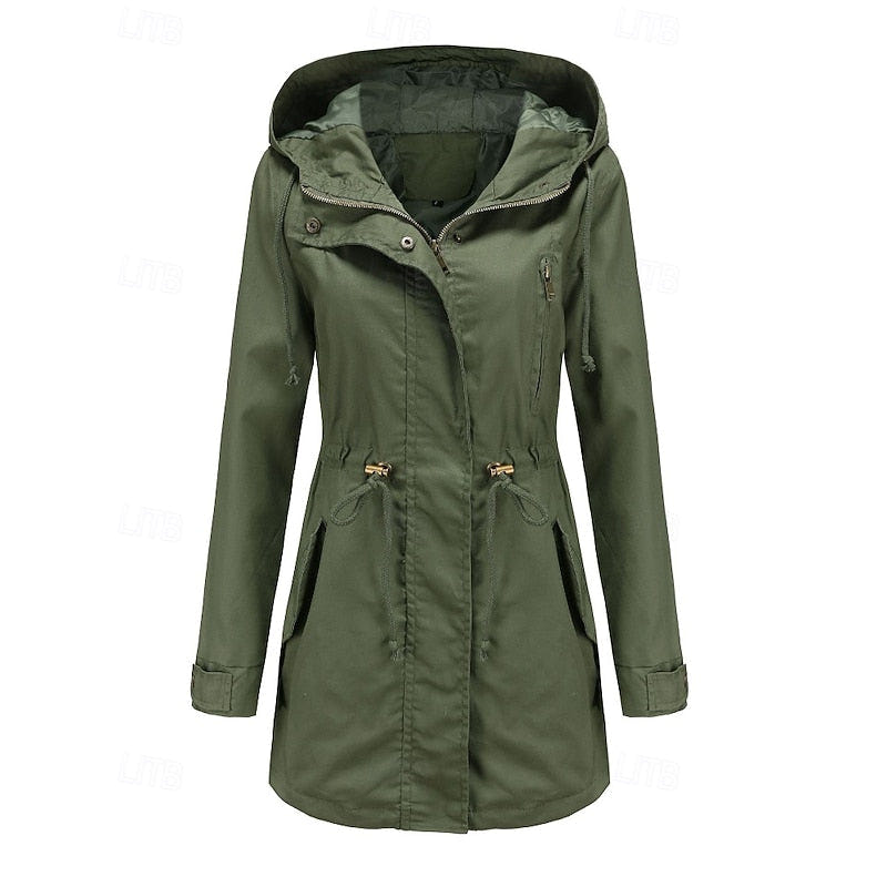 Maren | Women's Hooded Utility Drawstring Anorak Coat