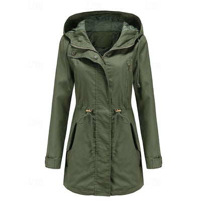 Maren | Women's Hooded Utility Drawstring Anorak Coat