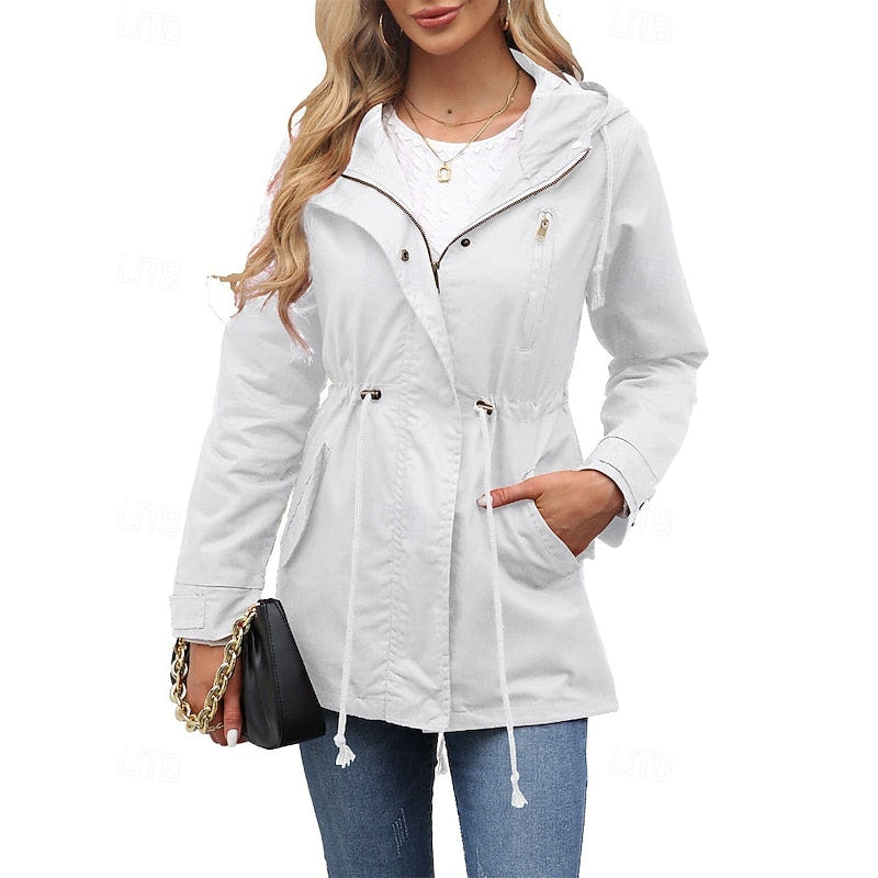 Maren | Women's Hooded Utility Drawstring Anorak Coat