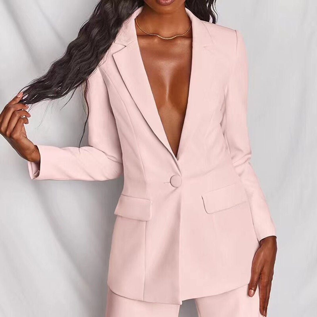 Marigold | Women's Tailored Notched Lapel Two-Piece Suit Set