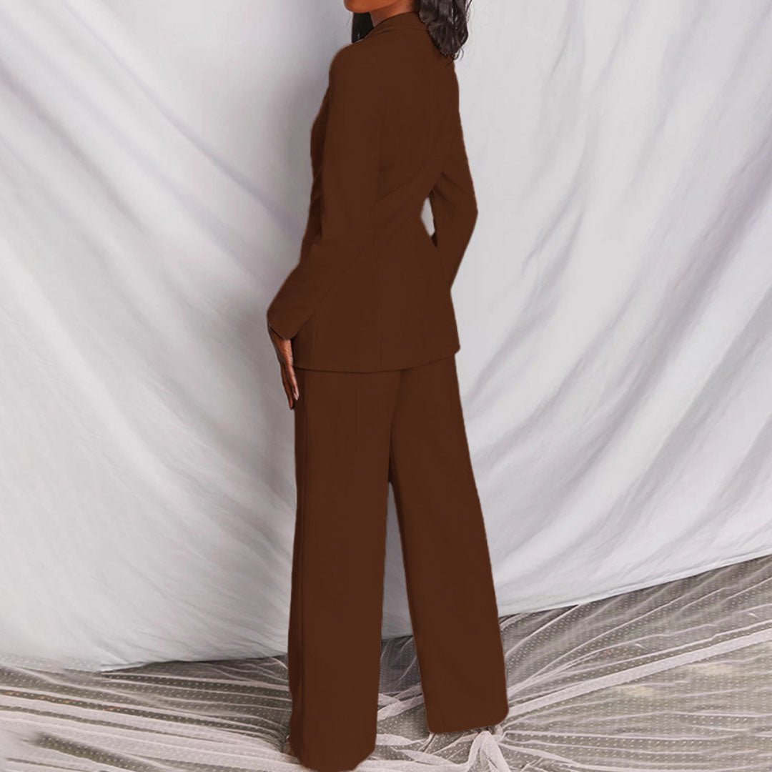 Marigold | Women's Tailored Notched Lapel Two-Piece Suit Set