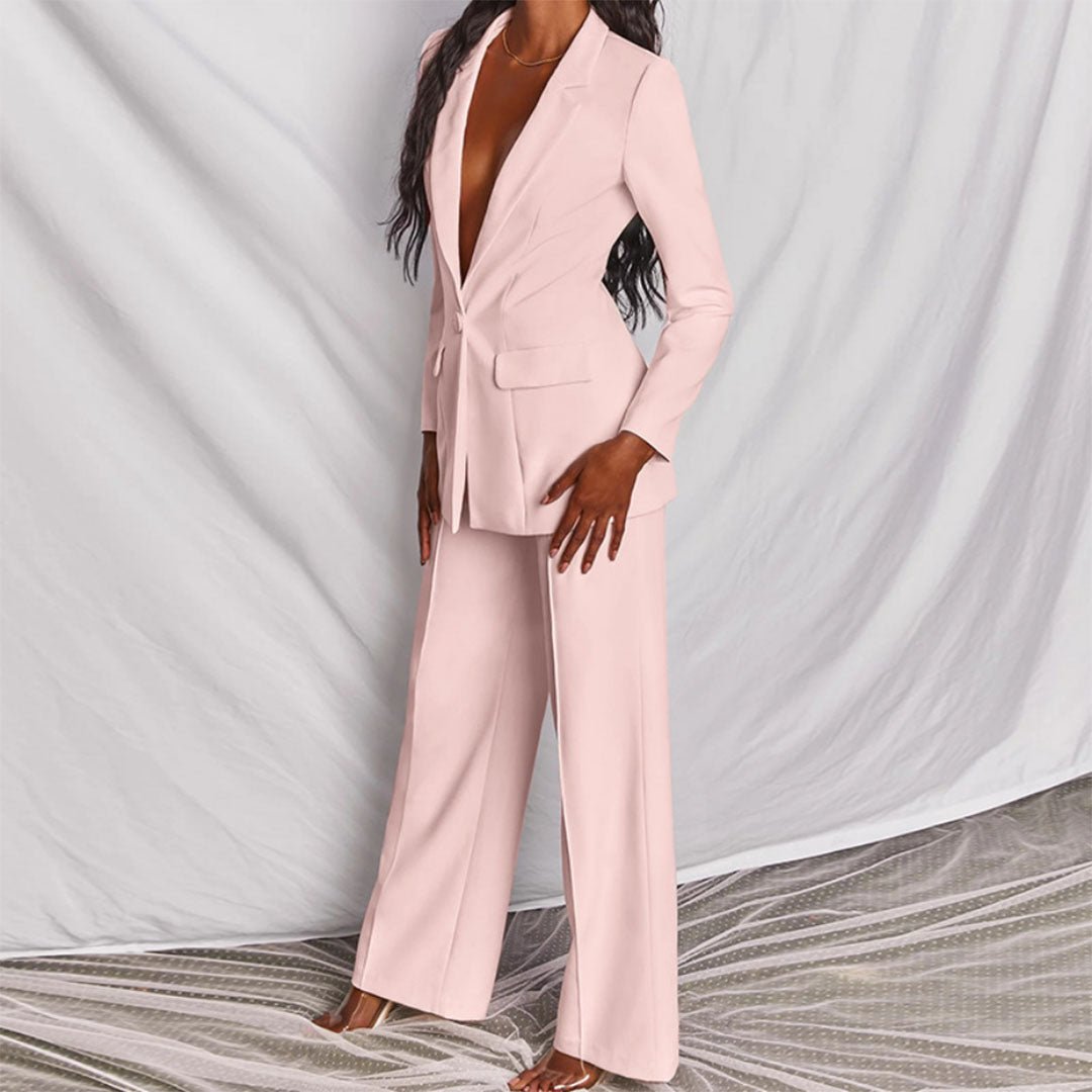 Marigold | Women's Tailored Notched Lapel Two-Piece Suit Set