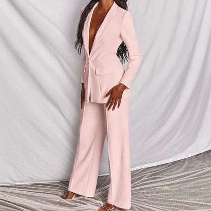 Marigold | Women's Tailored Notched Lapel Two-Piece Suit Set