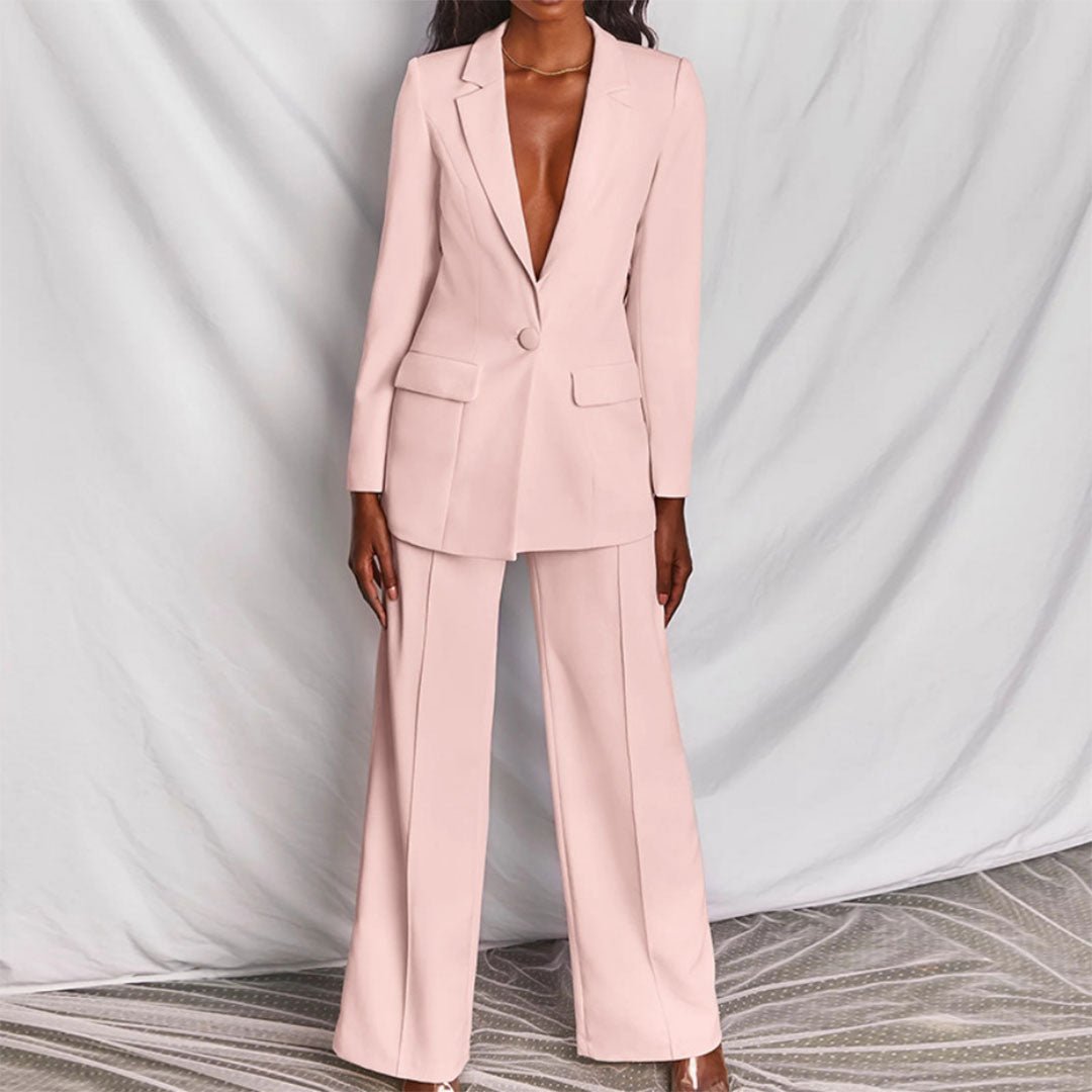 Marigold | Women's Tailored Notched Lapel Two-Piece Suit Set