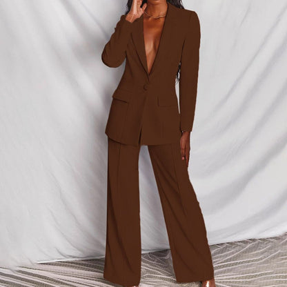 Marigold | Women's Tailored Notched Lapel Two-Piece Suit Set