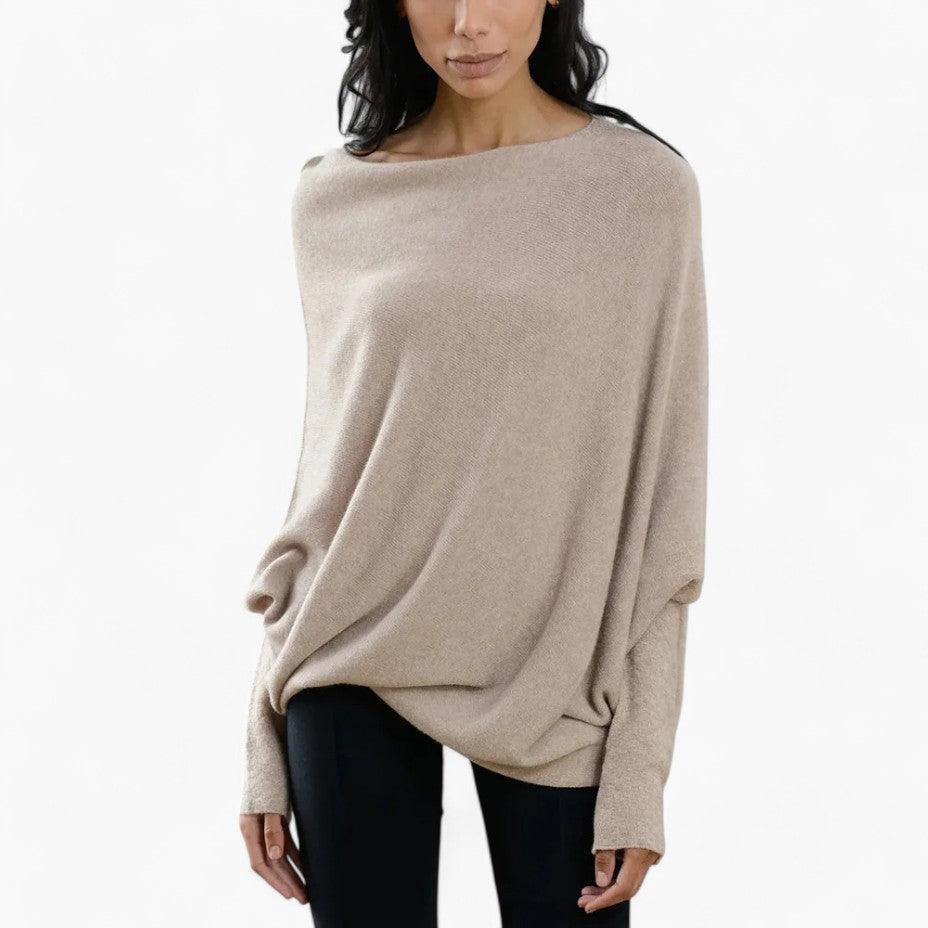 Elara | Women's Off Shoulder Slouchy Knit Sweater