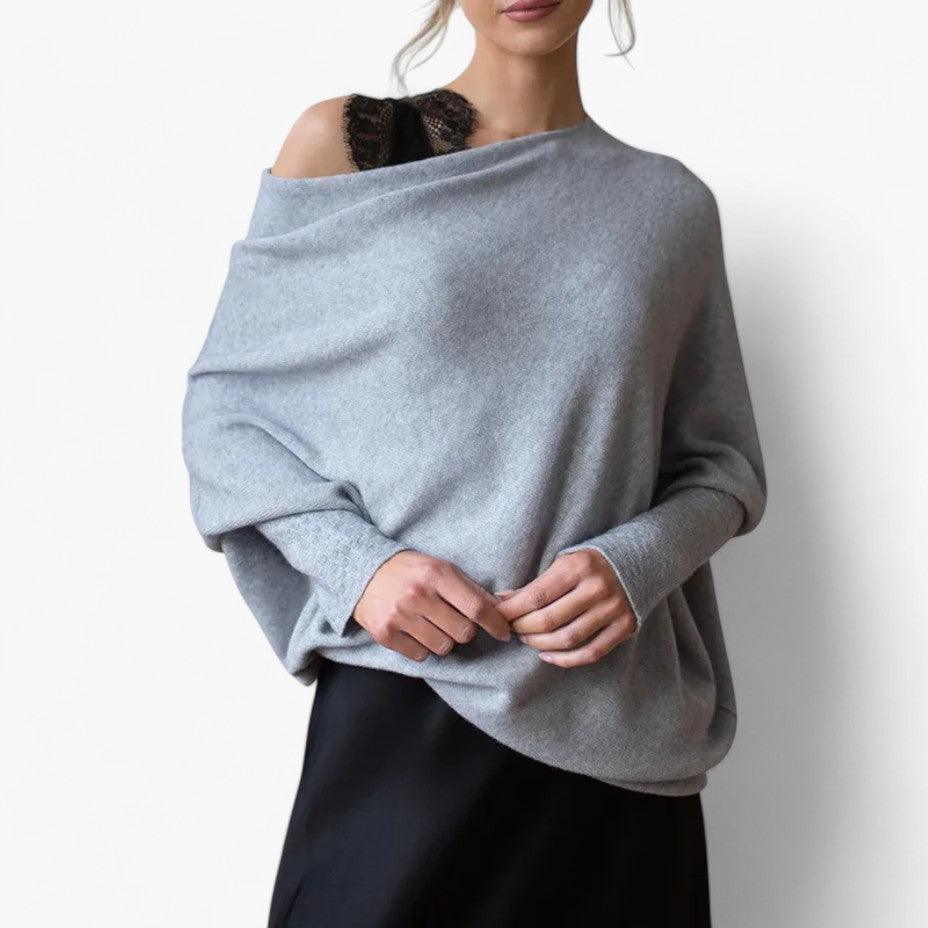 Elara | Women's Off Shoulder Slouchy Knit Sweater