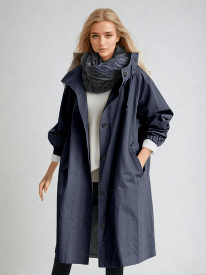 Elizabeth | Women's Water-Repellent Oversized Hooded Trench Coat