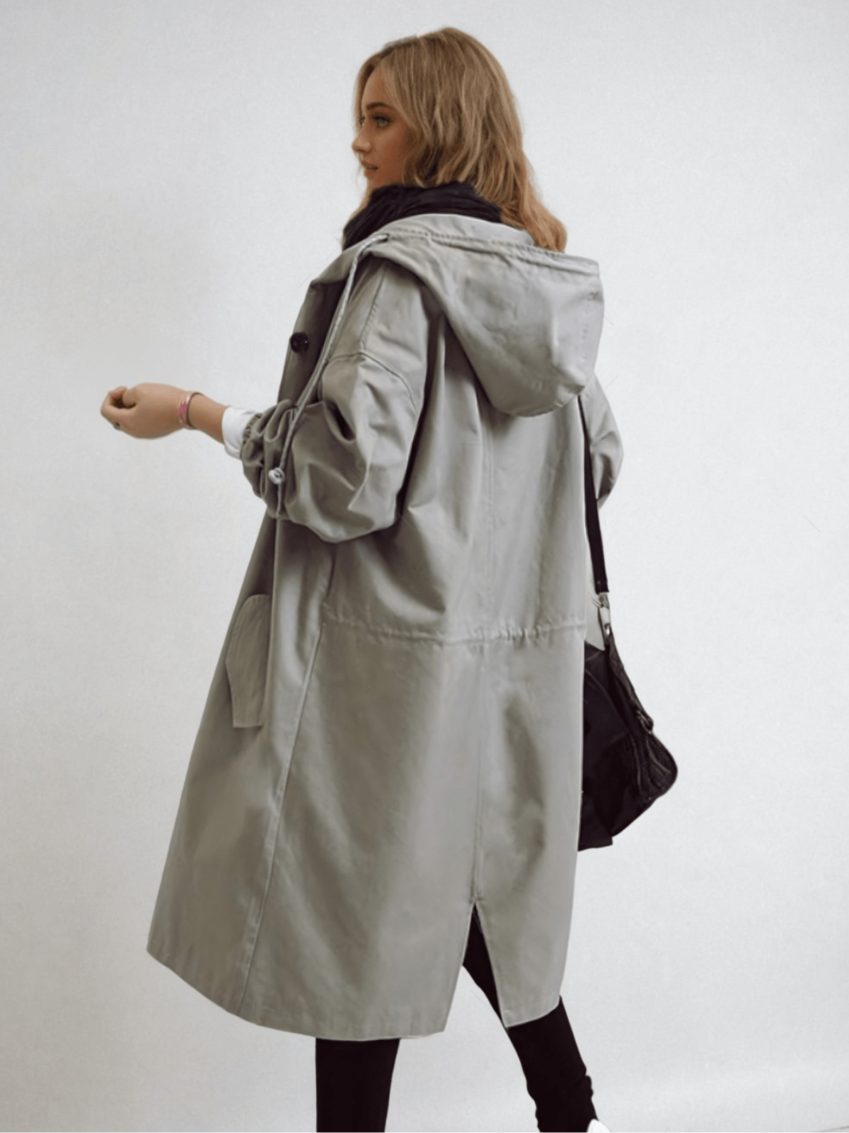Elizabeth | Women's Water-Repellent Oversized Hooded Trench Coat