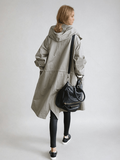 Elizabeth | Women's Water-Repellent Oversized Hooded Trench Coat