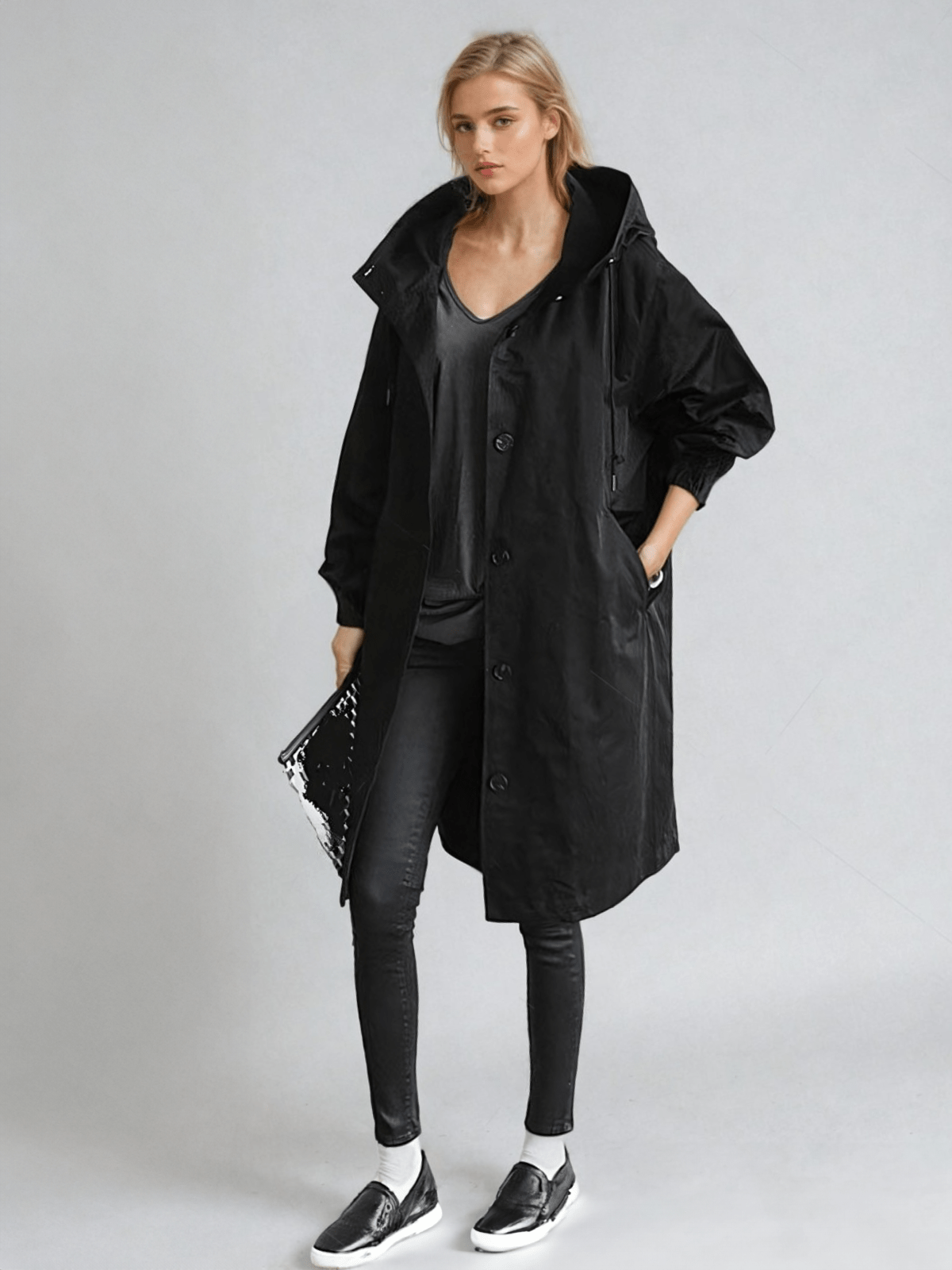 Elizabeth | Women's Water-Repellent Oversized Hooded Trench Coat