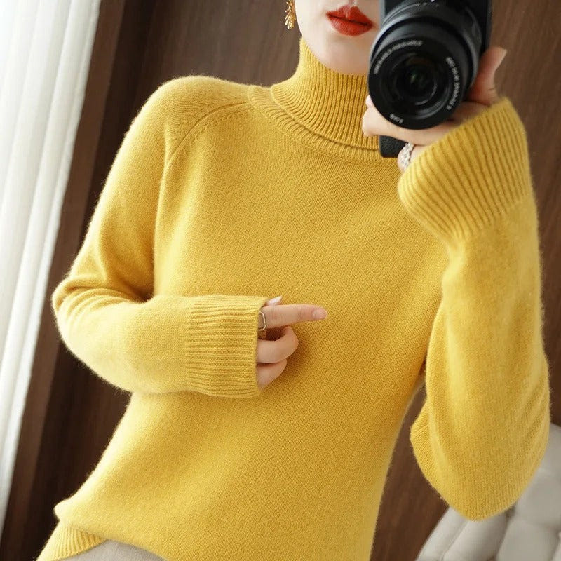 Willow | Women's Cozy Relaxed Fit Knit Turtleneck Sweater